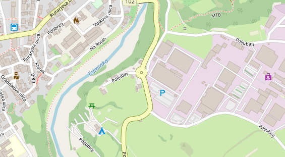 Stellplatz auf Satellitenbild