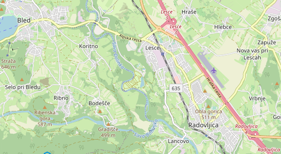 Aire camping-car sur la carte