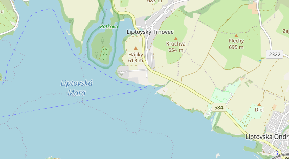 Area di sosta per camper sulla carta