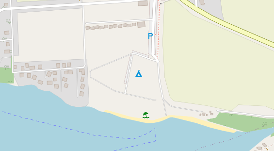 Stellplatz auf Satellitenbild