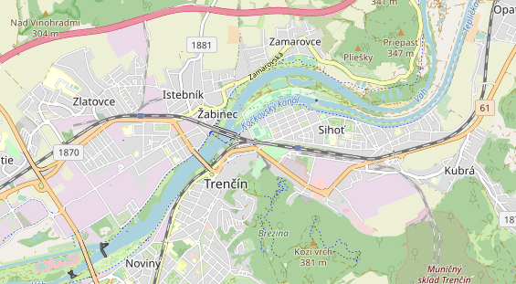 Area di sosta per camper sulla carta