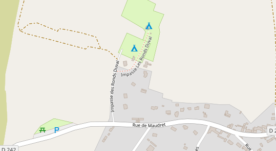 Stellplatz auf Satellitenbild