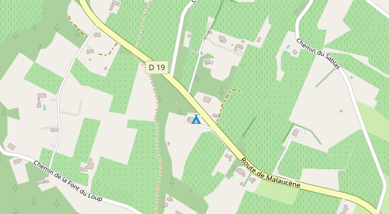 Stellplatz auf Satellitenbild