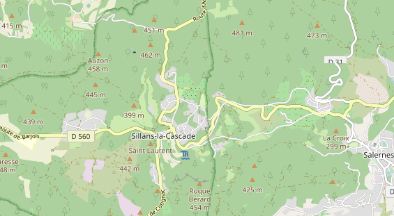 Aire camping-car sur la carte