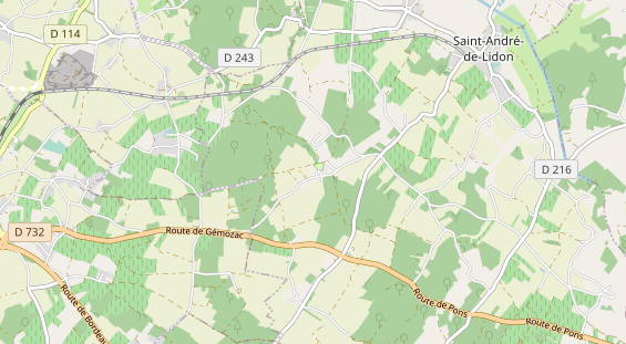 Area di sosta per camper sulla carta