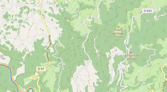 Area di sosta per camper sulla carta