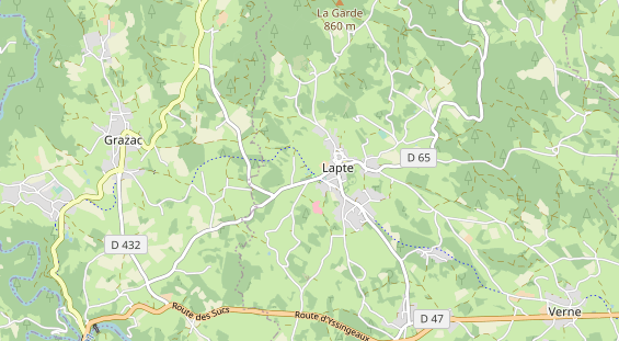 Aire camping-car sur la carte