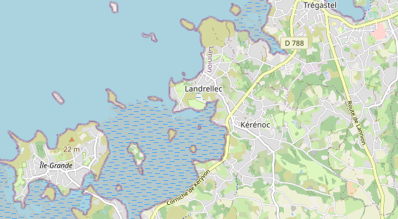 Aire camping-car sur la carte