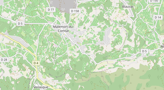 Area di sosta per camper sulla carta