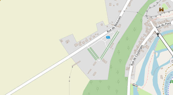 Stellplatz auf Satellitenbild