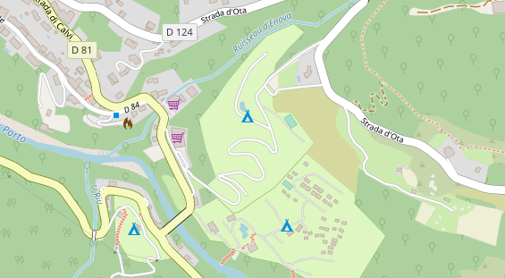 Stellplatz auf Satellitenbild