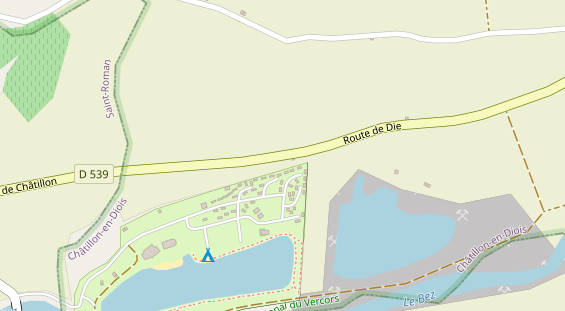 Stellplatz auf Satellitenbild