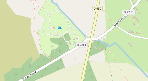 Stellplatz auf Satellitenbild