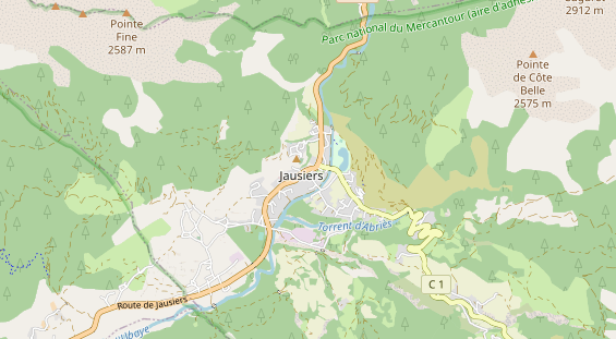 Área para autocaravana en la tarjeta