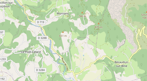 Area di sosta per camper sulla carta