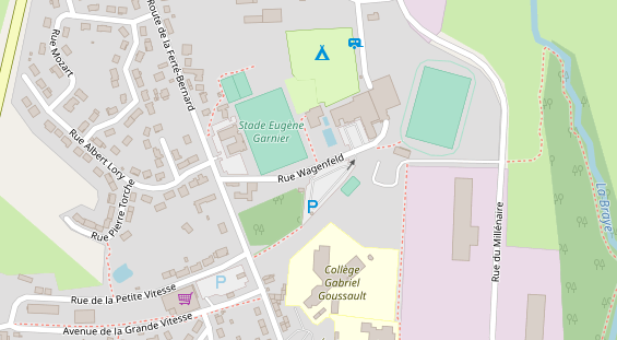 Stellplatz auf Satellitenbild