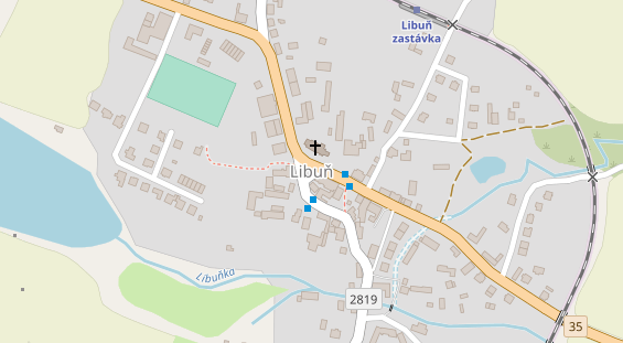 Stellplatz auf Satellitenbild