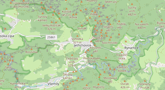Aire camping-car sur la carte