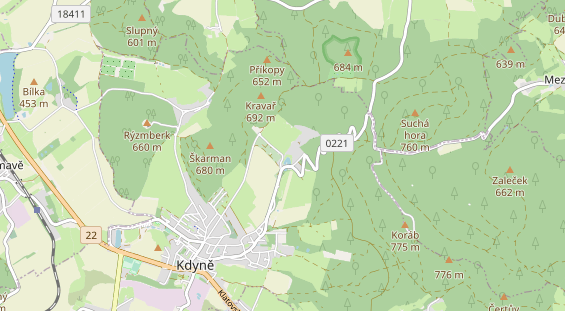 Aire camping-car sur la carte