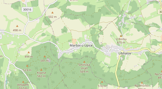 Aire camping-car sur la carte