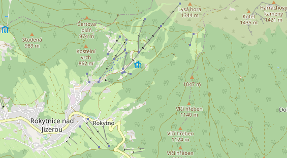 Aire camping-car sur la carte