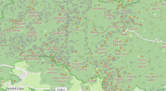 Área para autocaravana en la tarjeta