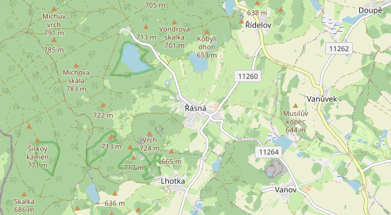 Area di sosta per camper sulla carta