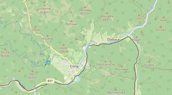 Área para autocaravana en la tarjeta