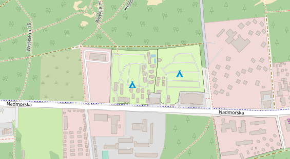 Stellplatz auf Satellitenbild