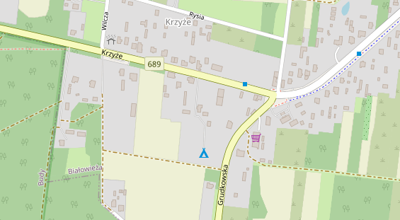 Stellplatz auf Satellitenbild