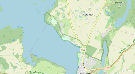 Area di sosta per camper sulla carta