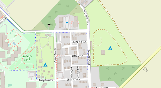 Stellplatz auf Satellitenbild