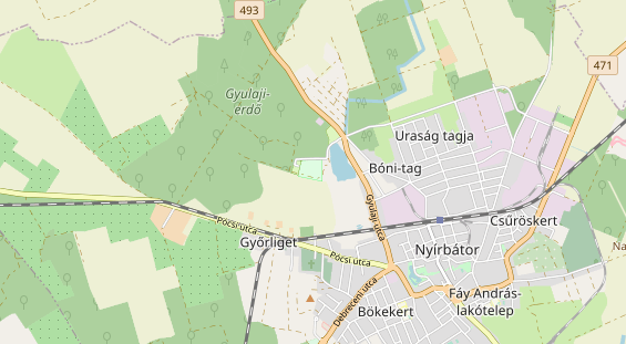 Aire camping-car sur la carte