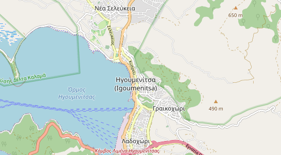 Area di sosta per camper sulla carta