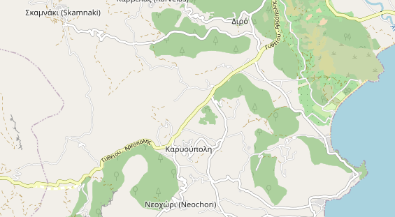 Aire camping-car sur la carte