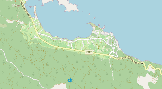 Area di sosta per camper sulla carta