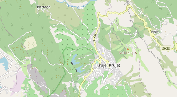 Area di sosta per camper sulla carta