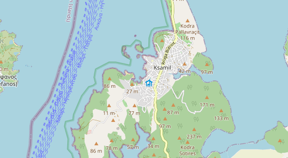 Aire camping-car sur la carte