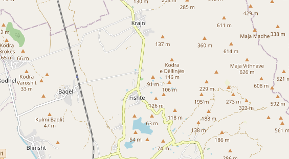 Area di sosta per camper sulla carta