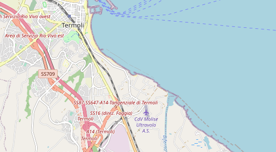 Area di sosta per camper sulla carta