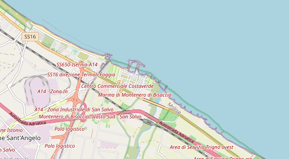 Area di sosta per camper sulla carta