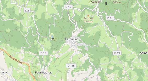 Area di sosta per camper sulla carta