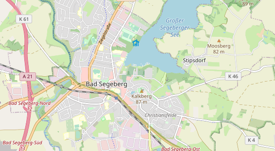 Area di sosta per camper sulla carta