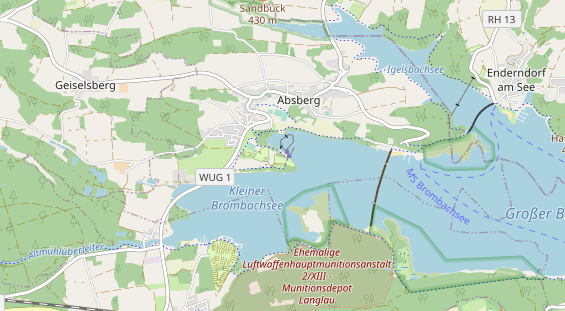 Área para autocaravana en la tarjeta