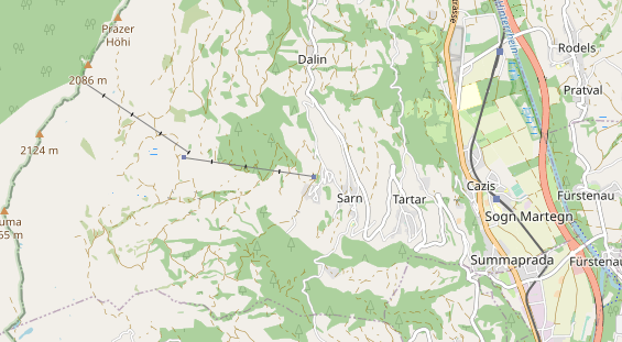 Área para autocaravana en la tarjeta