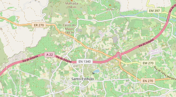 Aire camping-car sur la carte