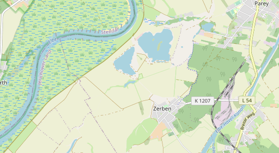 Area di sosta per camper sulla carta