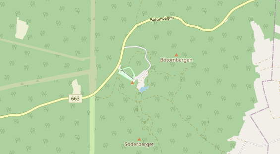 Area di sosta per camper sulla carta