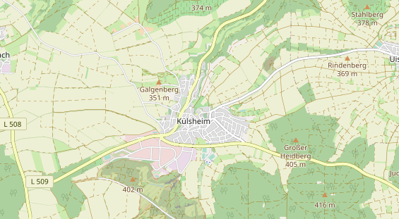 Aire camping-car sur la carte