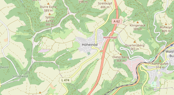 Aire camping-car sur la carte